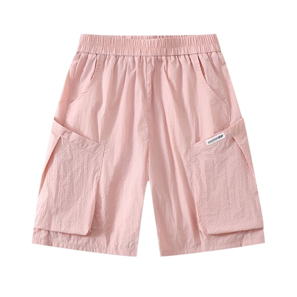 Odeerbi 5-18 Años Niños Niñas Verano Deportes Pantalones Cortos Bermudas de Secado Rápido Casual Transpirable Pantalones Cortos