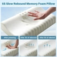 thumbnail image 6 of Cervical Memory Foam Pillow Set of 2 for Neck and Shoulder Pain Relief, Orthopedic Contour Bed Pillow for Side, Back, Stomach Sleepers, Removable and Washable Cover, Grey, 6 of 8