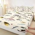 thumbnail image 6 of jejeloiu Bass Big Fish Bed Sheets,Fishing And Hunting King Sheets,Rustic Farmhouse Sheet Set For Men Women,Ultra Soft Home Decor,4 Pieces, 6 of 7