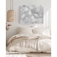 thumbnail image 3 of Silver Gray Leaves Wall Art for Living Room,Canvas Picture Wall Decor for Bathroom Bedroom,Vintage Abstract Branch Botanical Painting Artwork for Office Kitchen Hallway Dining Room Home Decor 12"x16", 3 of 8