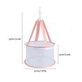 thumbnail image 4 of gufffrom Elaborate Laundry Baskets Supplies Clothes Light Large Capacity Drying Cosmetic Blender Net Bag Beauty Egg Storage Rack Pink, 4 of 9