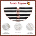 thumbnail image 3 of Balery Black And White Stripes Printed Christmas Tree Skirt , Merry Christmas Party Christmas Tree Decoration,Adjustable Tree Skirt-30", 3 of 6