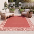 thumbnail image 3 of Safavieh Courtyard Regent Oriental Indoor/Outdoor Area Rug, Red/Natural, 6'7" x 9'6", 3 of 14