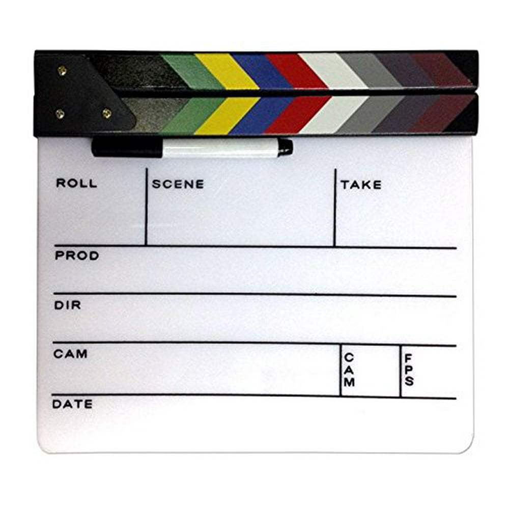 DIRECTORS CLAPBOARD WHITE WITH COLOR STICKS Walmart Walmart directors-clapboard-white-with-color-sticks-walmart-walmart