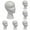White 6PCS, variant on Female Styrofoam Mannequin Head Model Wig/Hat Display Stand Art Work Painting Novelty Foam 2PCS