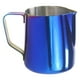 thumbnail image 2 of Jarra para espuma de acero inoxidable, suministros de cocina, taza de flores, jarra humeante para café, hotel, restaurante, cafetería, tienda de 350ml azul Soledad Jarra espumosa, 2 of 8