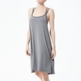 thumbnail image 4 of Defitshape Women's Plus Size Cotton Nightgown Cami Sleepwear Sleeveless Summer Loungewear Soft Comfy Camisole Night Pajama Sleep Lounge Dress Grey 0X, 4 of 5