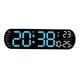 thumbnail image 1 of Reloj despertador Digital con pantalla de temperatura, fecha y semana, función de memoria de luz ajustable de 10 niveles, luz nocturna colorida para Azul, 1 of 7