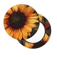 thumbnail image 2 of Naloa Sunflower Floral Butterfly Round Bar Stool Cushion Cover 12-14 inch, Fits Kitchen, Office, Restaurant Chairs - {sizeName}12 inch, 2 of 7