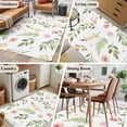 thumbnail image 5 of Pink Green Botanical Area Rugs 3'x5', Washable Small Throw Rugs for Living Room Bedroom, Spring Watercolor Floral Leaf Plant Indoor Outdoor Rug Non-Slip Low Pile Carpet Runner Reversible Floor Mats, 5 of 8