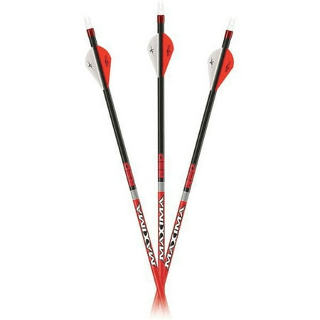 Carbon Express Maxima Red Size 400 6-Pack Fletched Arrows Shafts
