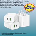 thumbnail image 2 of REKNA Paquete de 4 cargadores de pared de 20 W con USB-C y USB-A, 2 of 6