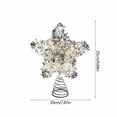 thumbnail image 3 of Hvmvliv Lighted Christmas Tree Topper Star Tinsel Pentagram Glowing Star In Gold Silver Multicolor For Xmas Tree Holiday Party Decor, 3 of 6