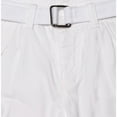 thumbnail image 3 of RAW X  Boy's Belted Twill Cargo Shorts, White, 12, 3 of 5