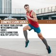 thumbnail image 5 of 4 Pairs Copper Compression Socks for Women & Men Circulation 15-20 mmhg - Better Blood Flow, Swelling, Best Support for Medical, Running, Nursing, 5 of 6