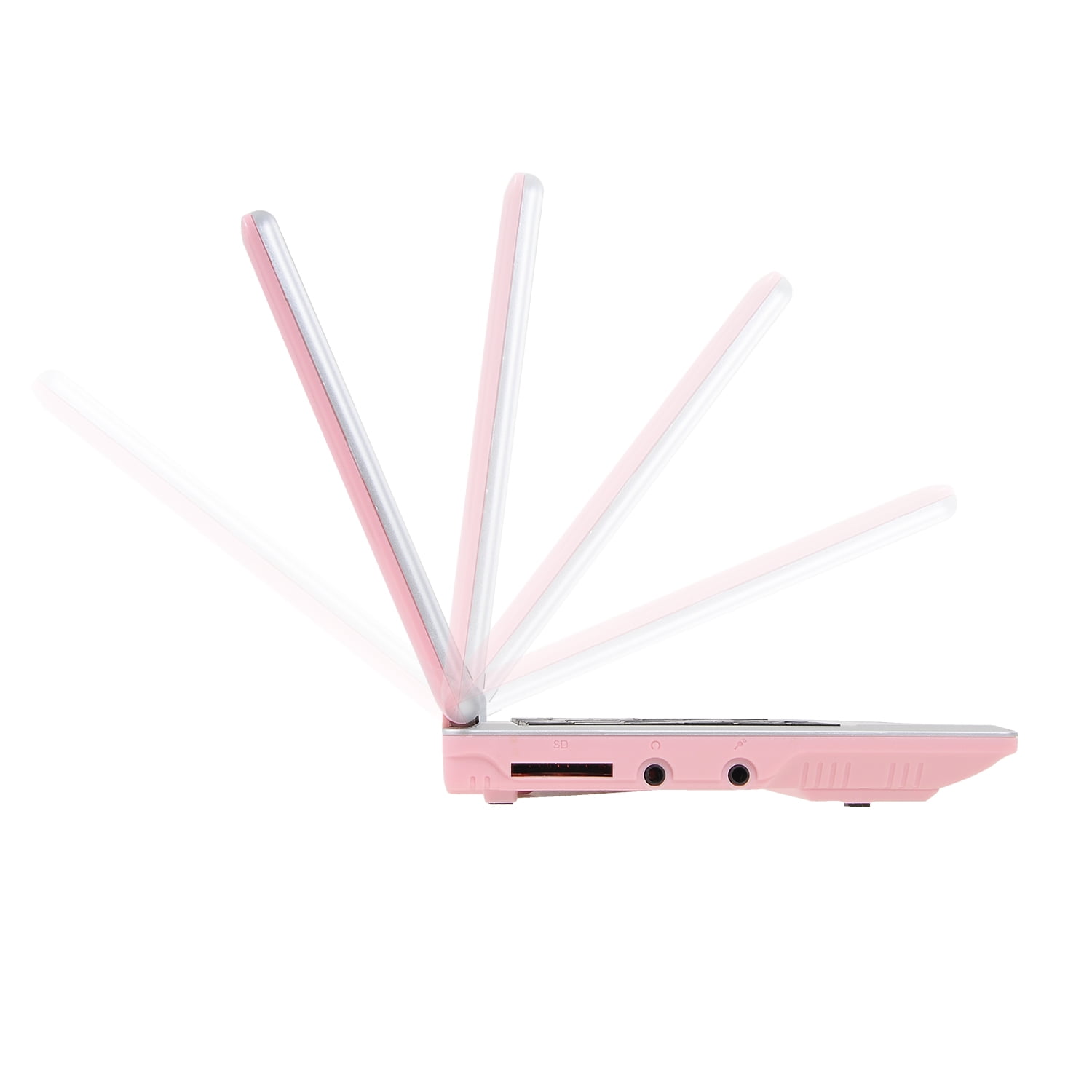 Goldengulf 7 Inch Portable Mini Computer Laptop PC Netbook for Kids Android 12 Quad Core 32GB WiFi Built in Camera YouTube Flash Player-Pink