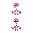 thumbnail image 3 of Inteprter Casco con ruedas para niños Almohadilla ajustable Niños Niñas Deportes Rodillera Codera Guardias Monopatín Patinaje Equilibrio Rosa 2piezas, 3 of 6