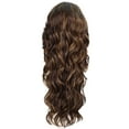 thumbnail image 5 of LUXLUXE Asana Wavy 26 Inch 7x4 Women's Lace Front Wig, Heat Resistant Fiber,  Brown with Golden ), 5 of 7