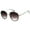 Shiny Black-Silver / Lavender, variant on sunglassLA Unisex Modern Slim Nose Bridge Metal Temples Oval Lens Round Sunglasses 53mm (Shiny Black-Silver / Lavender) - 53mm