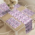thumbnail image 2 of Ambesonne Butterfly Table Runner & Placemats, Butterfly Carved Wing, Placemat 4 pcs + Runner 16"x72", Purple Lilac Pink, 2 of 2