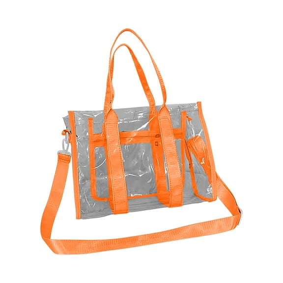 ESULOMP New Women's Transparent-body Bag Odorless One-shoulder-body Handbag 13.38 x 10.24 x 5.9 inches