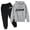 Dark Gray, variant on Kids Outfit Printed Long Sleeve Hooded Casual Hood Stylish Style Trendy Autumn for Kids Trousers Pants Set