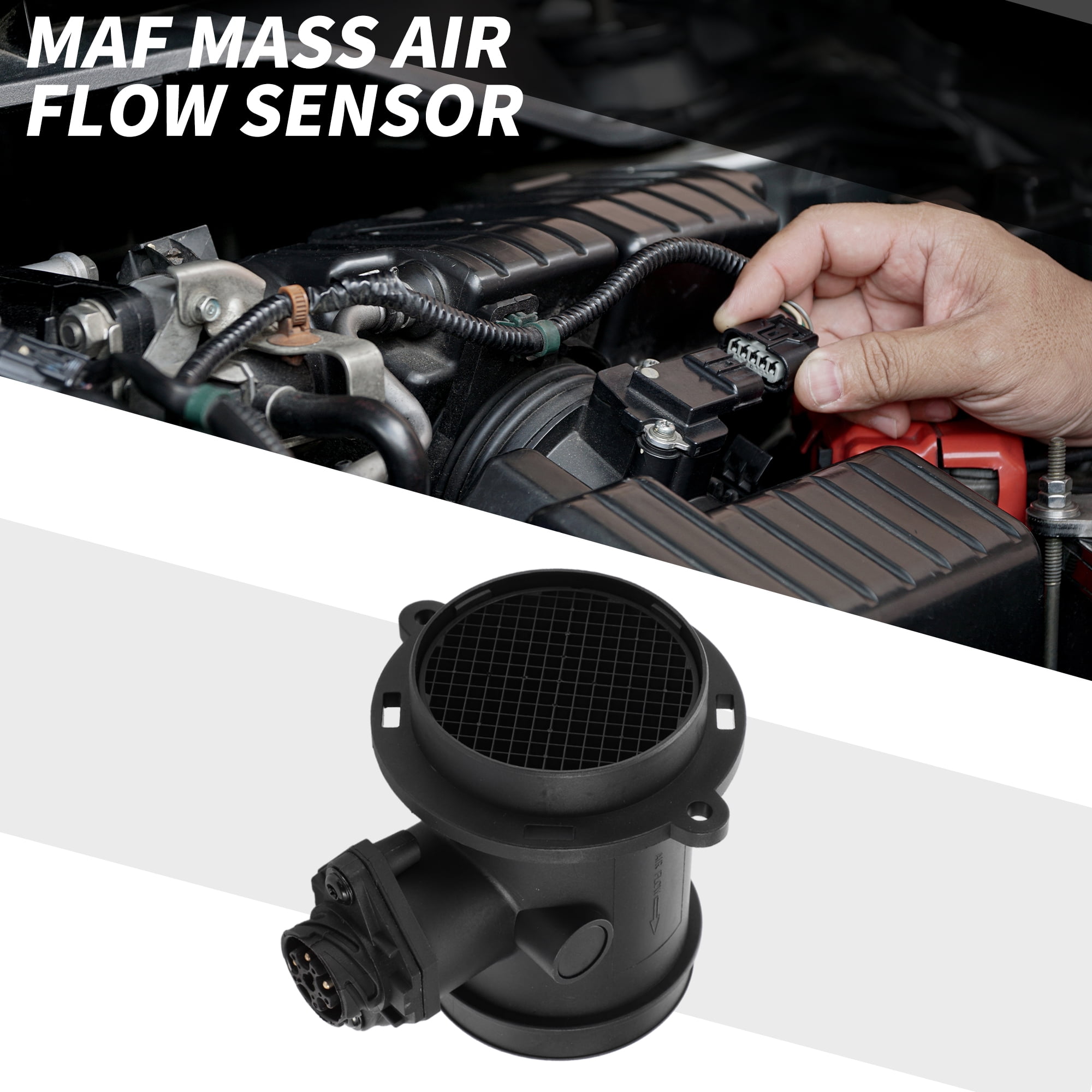 Unique Bargains MAF Sensor Assembly No.A00009408048 MAF Mass Air Flow Sensor for Mercedes-Benz W202 C140 W140 R129
