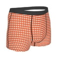 thumbnail image 3 of Kll Orange Gingham Men'S Cotton Boxer Briefs Underwear-Large, 3 of 9