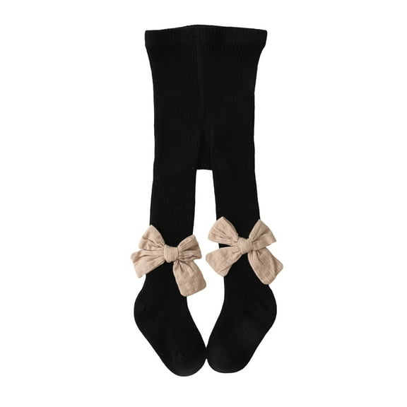 IROINNID Discount Girl Socks Thigh-High Socks Girls Children's Pantyhose Cute Bowknot Non-slip Keep Warm Pantyhose Bottoming Socks,Black