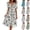 Gray, variant on Summer Chiffon Midi Dresses for Women 2026 Formal Floral Sundress Short Sleeve Ruffle Flowy Flared Dresses V Neck Trendy Vacation Beach Midi Dress Dark Green L