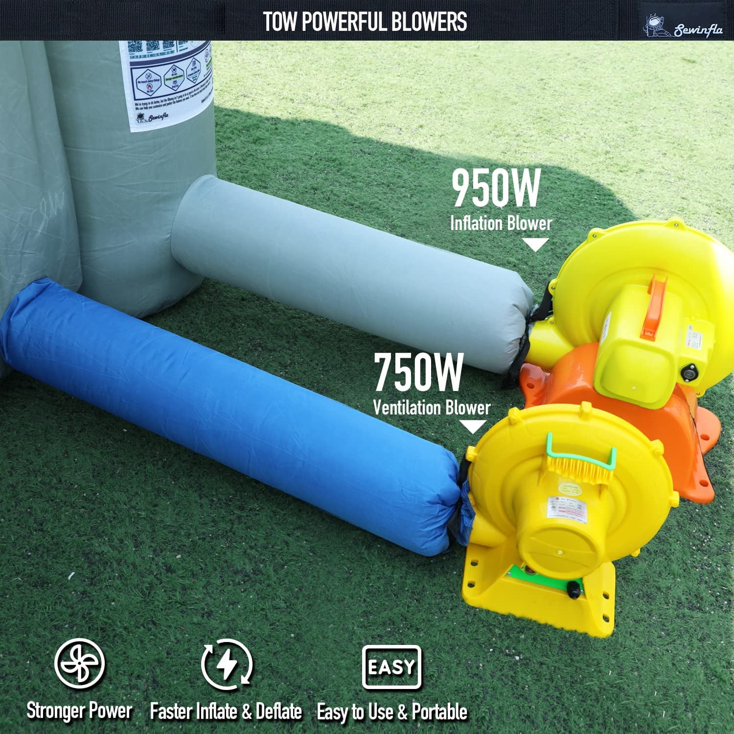 Sewinfla Indoor Inflatable Paint Booth with Air Draft Device 26x15x10Ft with Blowers