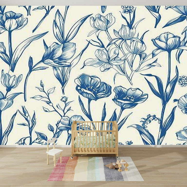 Peel-and-Stick Removable Wallpaper Modern Floral Flowers Garden Spring Blooms Peel-and-Stick Removable Wallpaper Modern Floral Flowers Garden Spring Blooms