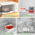thumbnail image 5 of GPED 5 Pack Fruit Storage Containers For Fridge With Removable Colanders, Airtight Storage Container with Lids & Handle, Dishwasher & Microwave Safe, Keep Fruit Vegetable Food Meat Fresh Longer, 5 of 7