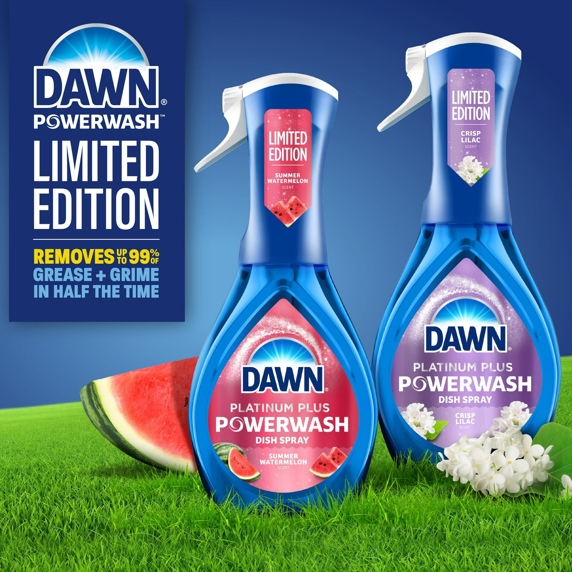 4 Bottle of Dawn Powerwash Spray, Dish Soap, Dishwashing Liquid, Crisp Lilac, 1 Starter Kit, 16 Fl Oz