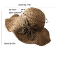 thumbnail image 3 of Women’s Wide Brim Straw Sun Hat with Bowknot – Foldable UPF 50+ Beach Hat, Adjustable Summer Travel Cap for Outdoor, Pool, Gardening, 3 of 6