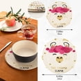 thumbnail image 3 of SKYSONIC Cute Llama Pink Pot Holders Trivets, 2 Pcs Heat Resistant Trivets,Motivational Quote Cotton Thread Weave Mats for Hot Pads Pans Pot Bowl Teapot for Kitchen Decor, 3 of 7
