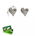 thumbnail image 3 of K-KED Heart Shaped Stud Earrings Metallic Design Uneven Earring Women Fashion Jewelry-Gold 2, 3 of 9