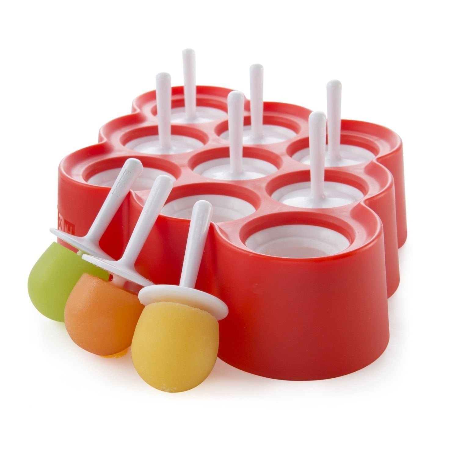 NaiCasy Popsicle forme silicone Popsicle forme Popsicle Maker Ice Pop Forme con 2 coperchio e Sticks BPA Free DIY macchina del ghiaccio per bambini giallo 