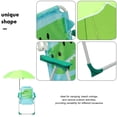 thumbnail image 3 of HLONKCamping Chair with Shade Beach Umbrella Double-layer Foldable Child Green, 3 of 8