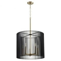Quorum Lighting Finura 5-Light Pendant, Aged Brass, 21 Width, 18 Height