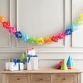 thumbnail image 5 of Ruffled Rainbow Tissue Garland Party Banner, 10' by Way to Celebrate, 5 of 6