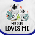 thumbnail image 4 of Inktastic Zebra My Dede Loves Me Boys or Girls Baby Bib, 4 of 4