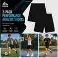 thumbnail image 6 of RBX Boys Athletic Shorts - 2 Pack Performance Mesh Jersey Gym Shorts with Elastic Waistband (8-16), 6 of 7