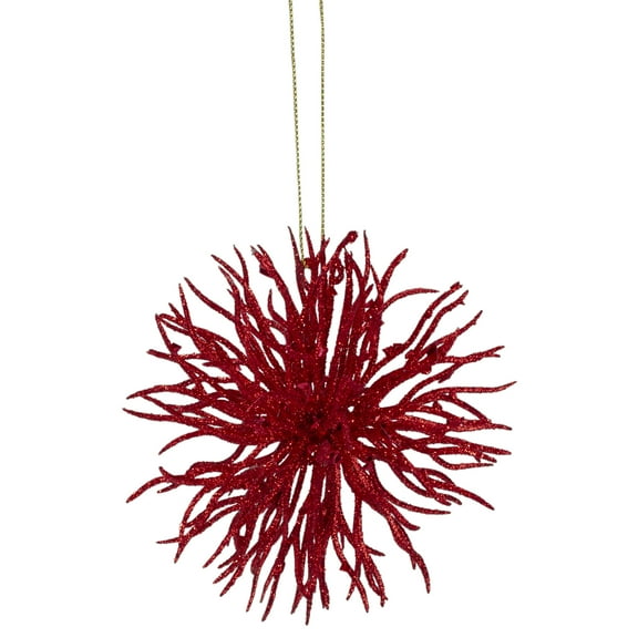 4.5" Red Starburst Christmas Ornament