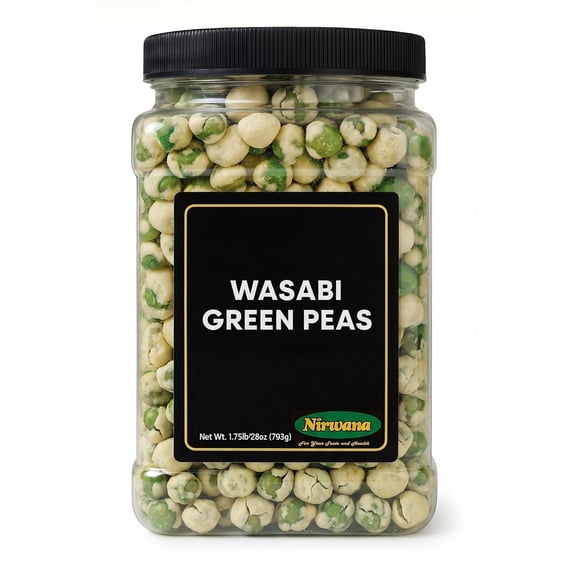 Crispy Green Wasabi Peas – Bold & Spicy Japanese Snack | Crunchy Snack for Trail Mix, Crackers & Mixed Nuts | Pantry-Friendly Treat