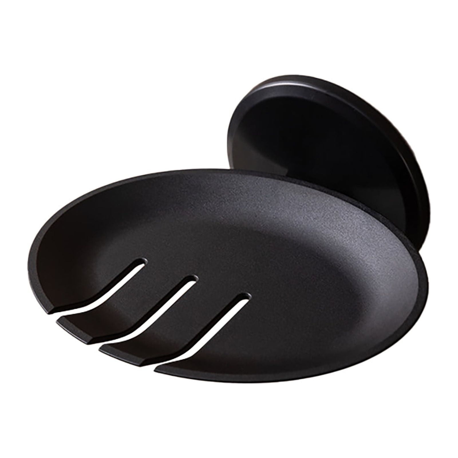 npkgvia soap holderClearance,1PC Perforated Soap Dispenser Bathroom Soap Dish Wall-mounted Shelf,Black