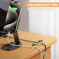 thumbnail image 2 of 5 Sets Charger Holders for Cords ，Phone Charging Cable Holder，Cord Holder for Nightstand， for Office Home Desktop Wall Nightstand (Bronze)$$Tools, 2 of 7