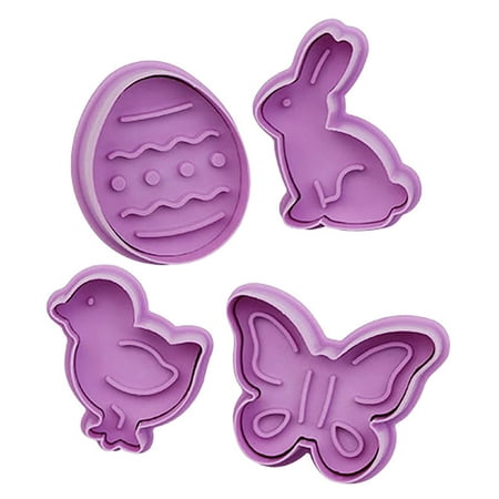 

Mosey Cookie Stamp Multi-Purpose 4Pcs/Set 3D Fondant Stamper Reusable Practical for Kitchen