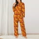 thumbnail image 2 of Balery Autumn Maple Leaf Pile Conjunto de Pijama con Estampado para Mujer, Conjunto de Dos Piezas con Manga Larga, Ropa de Dormir Suave con Bolsillos, Pijamas Cómodos-Medium, 2 of 7