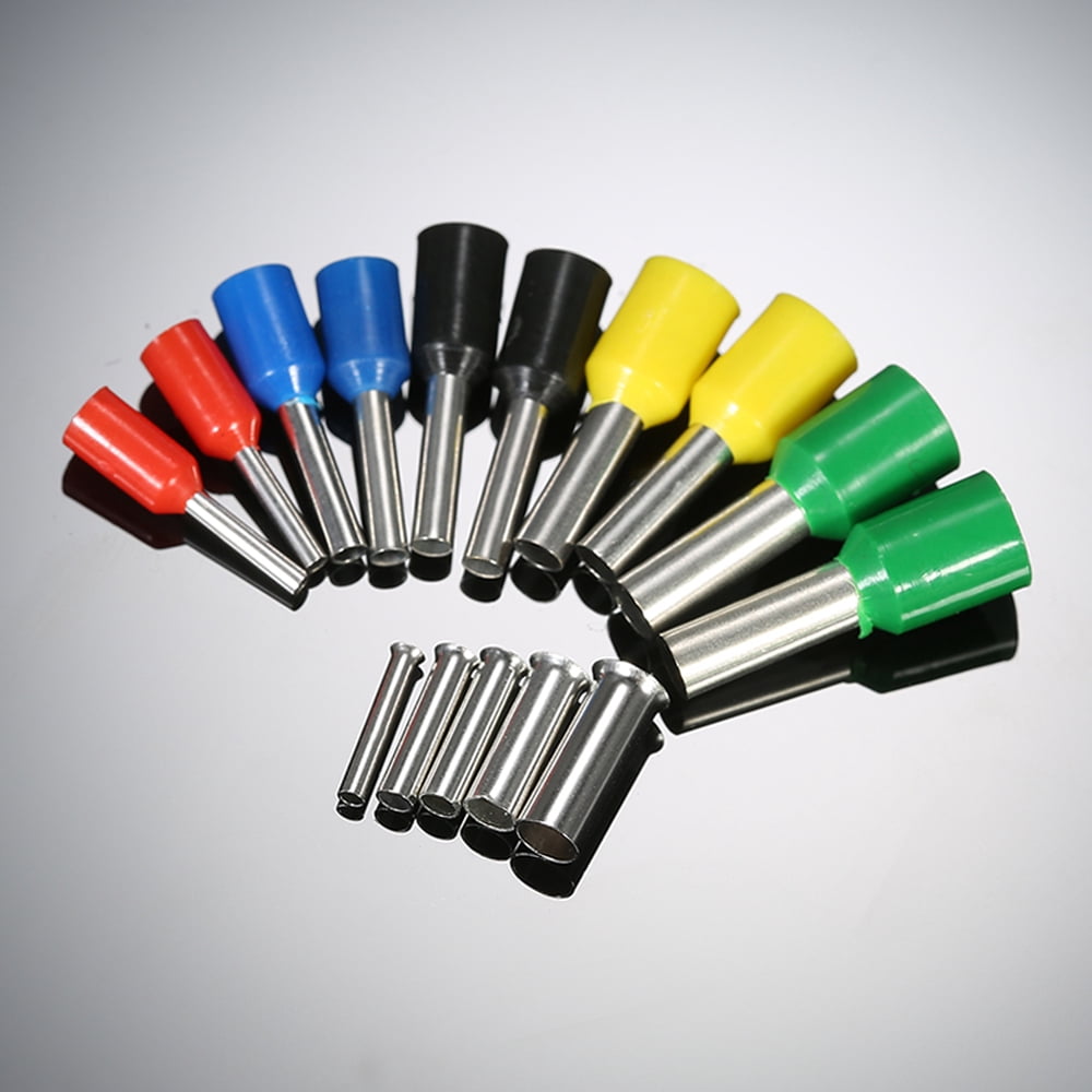 Self Adjustable Professional Cable Wire Crimper Crimping Pliers Tool Ferrule Crimpers 0.25-6.0mm² + 1640pcs Copper Insulated Cord Pin End Crimp Terminals Electrical Wire Connector